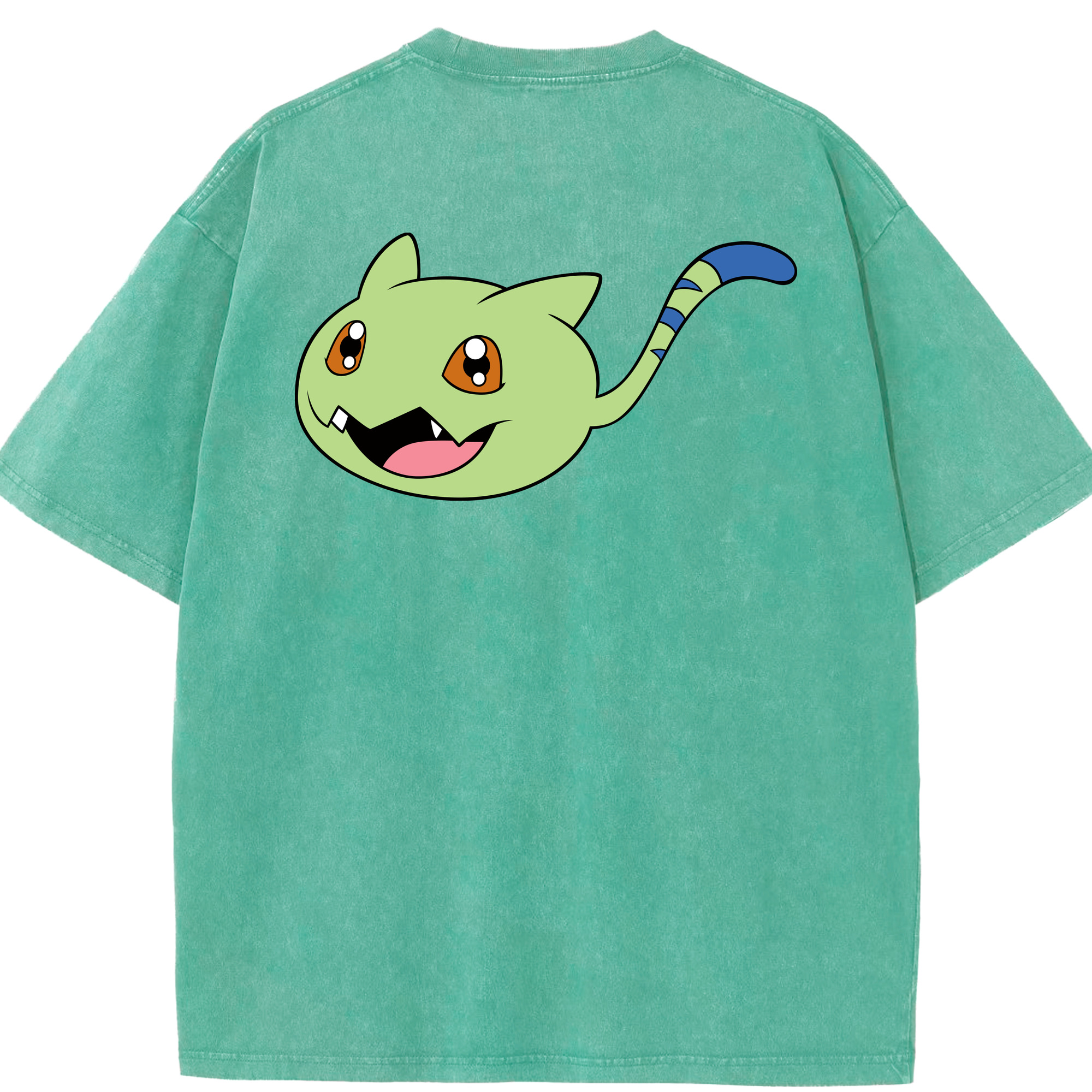 （画像用） Digimon デジタルモンスター/デジモン 綿100% ヴィンテージ風 半袖Tシャツ（背面プリント）